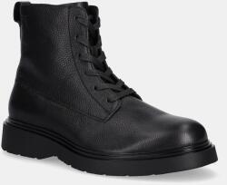 Calvin Klein bőr cipő COMBAT ESS LACE UP ZIP BOOT LTH - fekete Férfi 41
