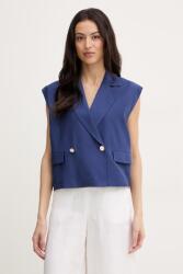 Fracomina mellény lenkeverékből - sötétkék XS