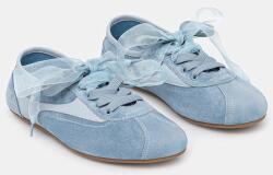 ANSWEAR velúr sportcipő POWDER NUDE - kék Női 40