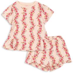 Konges Sløjd gyerek pamut melegítő szett FAMO FRILL SET GOTS - rózsaszín 134-140