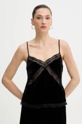 Zadig&Voltaire top selyemmel - fekete L