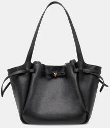 Tory Burch bőr táska Romy Pebbled Tote - fekete Univerzális méret