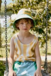 Tinycottons gyerek kalap COLOR BLOCK BUCKET HAT - türkiz 54/56