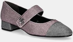 Tory Burch magassarkú cipő velúrból Cap-Toe Mary Jane Pave Heel Ballet - rózsaszín Női 39