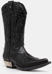 New Rock bőr cowboy csizma Nomada Y Firence Negro, West Negro-Acero T. Acero - fekete Női 37