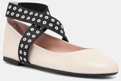 Pretty Ballerinas bőr balerina cipő Nicole - bézs Női 39 - answear - 59 990 Ft