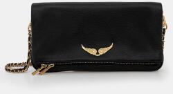 Zadig&Voltaire női bőr táska ROCK GRAINED LEATHER - fekete Univerzális méret