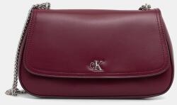 Calvin Klein női műbőr keresztpántos táska - burgundia Univerzális méret - answear - 32 990 Ft