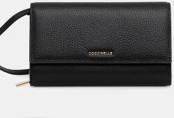 Coccinelle bőr borítéktáska - fekete Univerzális méret - answear - 80 990 Ft