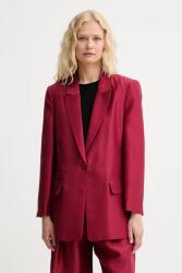 MUNTHE selyem kabát PATTON - burgundia 38