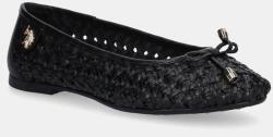 U. S. Polo Assn U. S. Polo Assn. bőr balerina cipő JULIA001W/5L2 - fekete Női 36