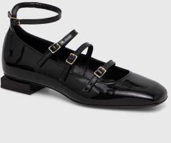 AGL bőr balerina cipő Angie L Straps - fekete Női 38