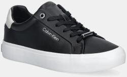 Calvin Klein bőr sportcipő VULC LACE UP LTH/MOIRE BT - fekete Női 39