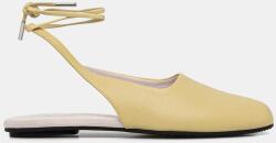 Calvin Klein bőr balerina cipő BALLERINA SLING BACK LTH - sárga Női 37