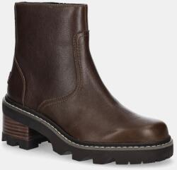 Sorel bőr csizma JOAN NOW ZIP BOOTIE - barna Női 36