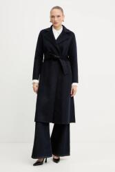 Silvian Heach gyapjú kabát GOITIA - sötétkék 40
