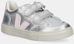 Veja gyerek bőr tornacipő Small V-12 - ezüst 35