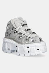 New Rock bőr sportcipő PELO CALVAS BLANCO PLATA, TANK BLANCO TORN - fehér Női 41