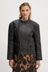 MUNTHE bőrdzseki TWEEKIE - fekete 40