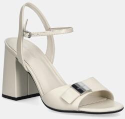 Calvin Klein nubuk szandál HEEL SANDAL 85 W/CK HW - LTH - bézs Női 40