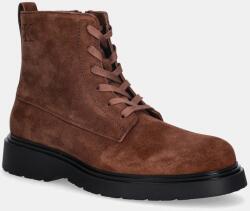 Calvin Klein velúr cipő COMBAT ESS LACE UP ZIP BOOT SU - barna Férfi 40