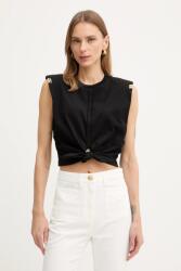 Elisabetta Franchi blúz pamutból - fekete 34