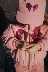 Konges Sløjd gyerek baseball sapka JUNO SEQUIN CAP - rózsaszín 5-8 éveseknek