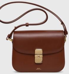 APC A. P. C. bőr táska Sac Grace Small - barna Univerzális méret