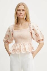 Fracomina blúz pamutból - narancssárga M