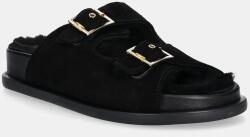 Elisabetta Franchi gyerekpapucs velúrból - fekete 36