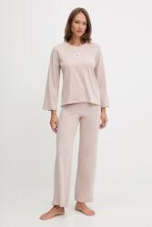 Fila pamut pizsama - bézs M - answear - 19 990 Ft