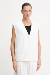 Gestuz mellény vászonkeverékből - fehér 36