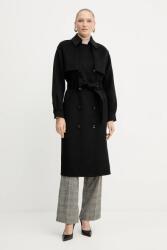 Silvian Heach gyapjú kabát GONZALEZ - fekete 36