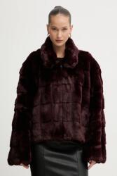 Bardot kabát - burgundia L