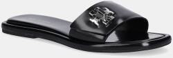 Tory Burch bőr papucs T Lock Slide - fekete Női 40