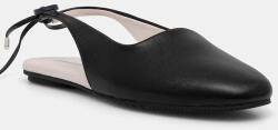 Calvin Klein bőr balerina cipő BALLERINA SLING BACK LTH - fekete Női 41