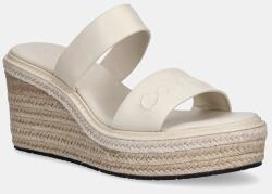 Calvin Klein bőr papucs WEDGE SANDAL 50 - HE - bézs Női 40