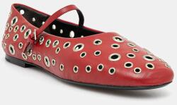 Tory Burch bőr balerina cipő Eyelet Mary Jane Ballet - piros Női 38