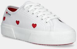 Superga sportcipő PLATFORM HEARTS VEGAN MAT - fehér Női 37