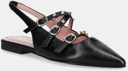Pretty Ballerinas bőr balerina cipő Yvette - fekete Női 38
