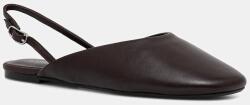 Calvin Klein bőr balerina cipő OBLIQUE BALLERINA SLINGBACK LTH - burgundia Női 39