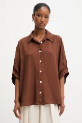 ANSWEAR vászon ing - barna S/M