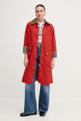 Barbour hosszú dzseki női pamut Hollington - piros 40