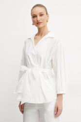 Max Mara selyem keverék póló - fehér 38