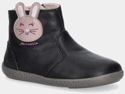 Garvalin gyerek télicipő bőrből - fekete 19