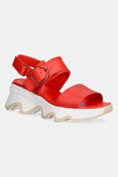 Sorel gyerekszandál bőrből KINETIC IMPACT WEDG - piros Női 37