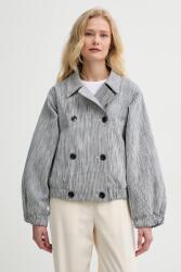 Sessun kabát vászonkeverékből - sötétkék L