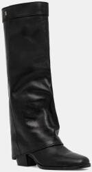 Nokwol bőr csizma Weather Black Leather - fekete Női 40