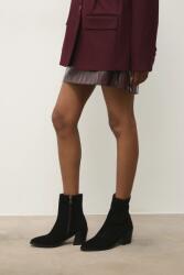 Answear. LAB velúr bokacsizma - fekete Női 40 - answear - 27 990 Ft