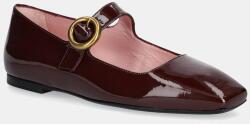 Pretty Ballerinas bőr balerina cipő Camille - burgundia Női 36 - answear - 58 990 Ft